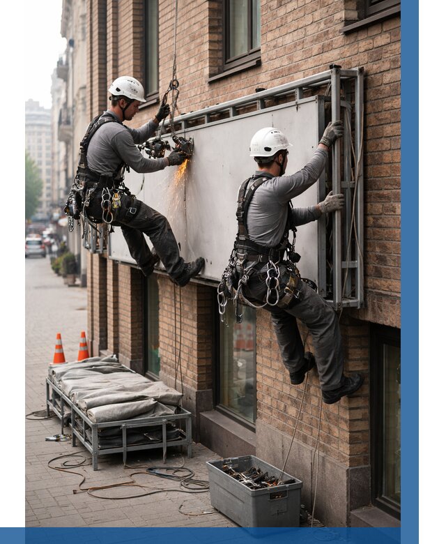 Демонтаж рекламной вывески в Жигулёвске от 6577 р. | ВЫСОТНИК-Жгл