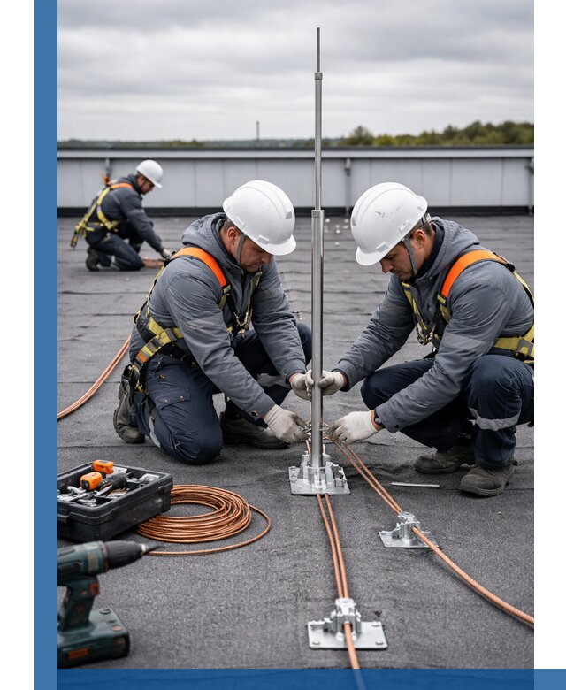 Монтаж молниезащиты на кровле в Жигулёвске под ключ с гарантией