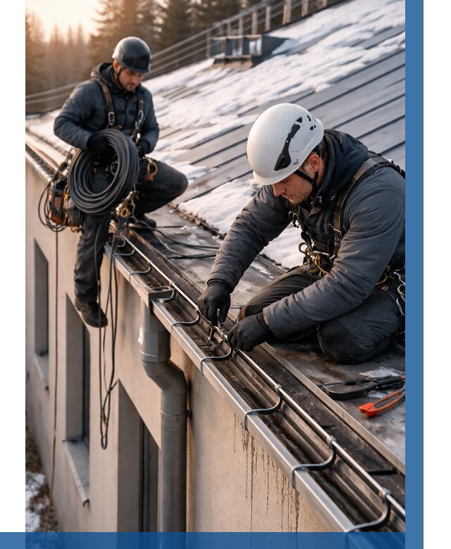 Монтаж греющего кабеля на кровле в Жигулёвске от 455 р. | ВЫСОТНИК-Жгл