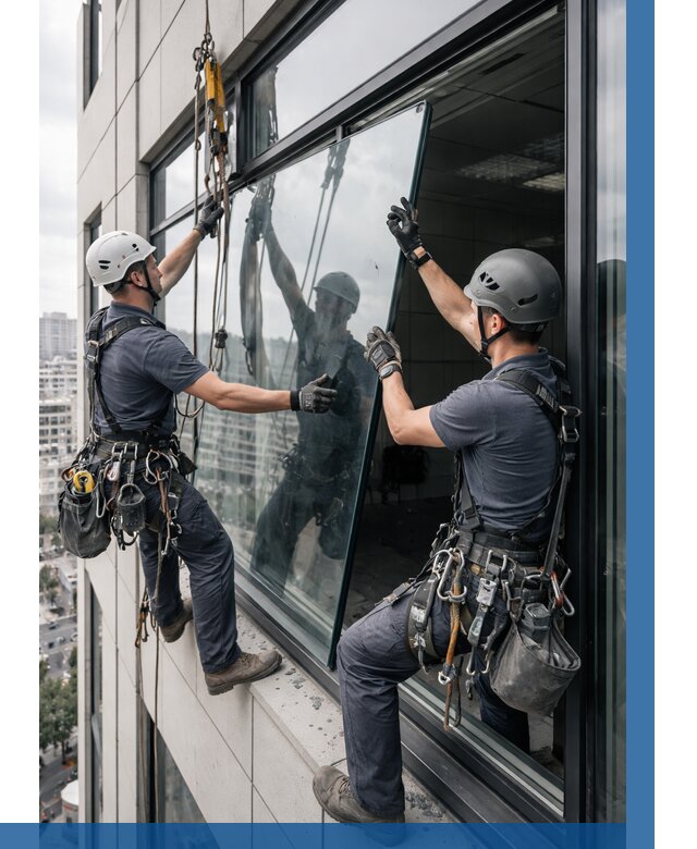 Замена стеклопакетов на высоте в Жигулёвске от 5565 р. | ВЫСОТНИК-Жгл