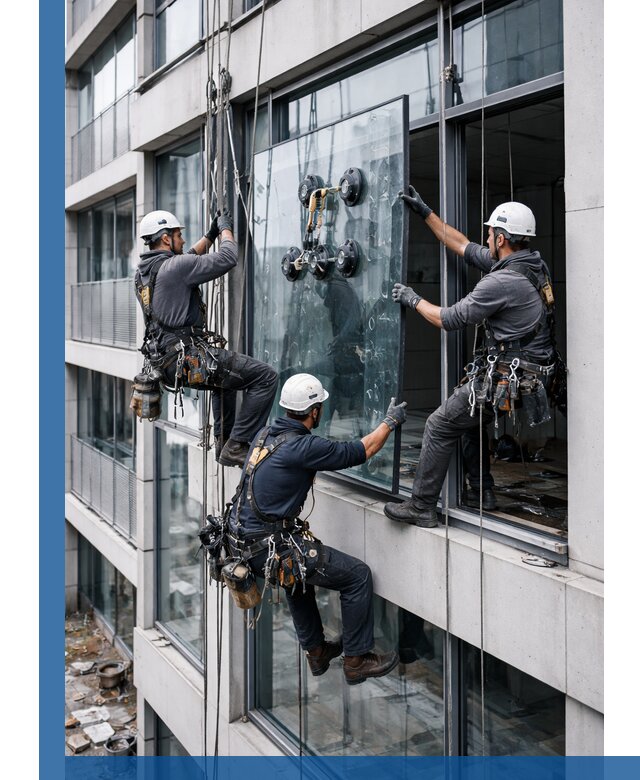 Фасадное остекление и монтаж витражей зданий в Жигулёвске под ключ