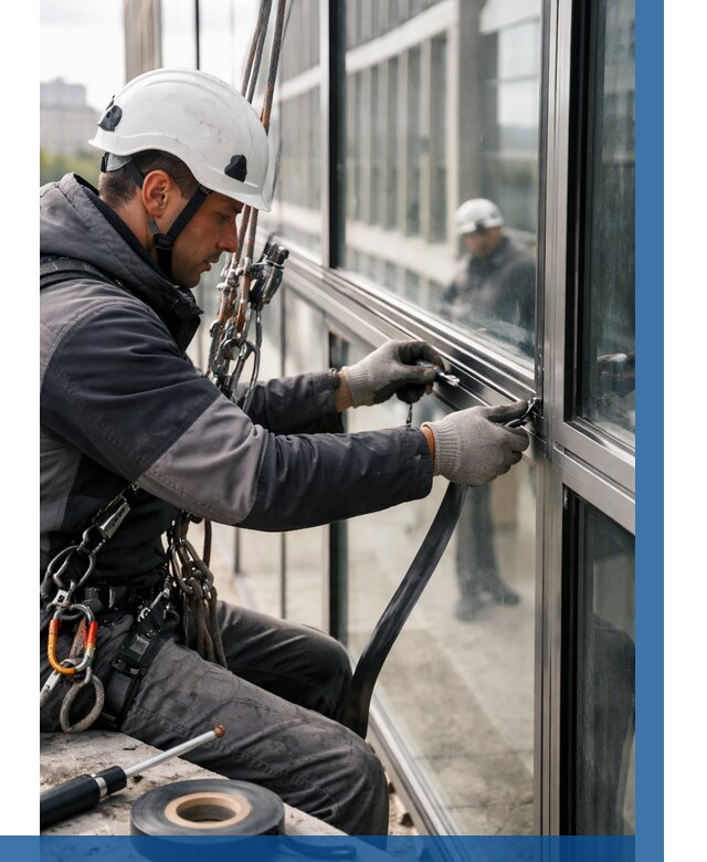 Ремонт витражных конструкций в Жигулёвске от 3542 р. | ВЫСОТНИК-Жгл