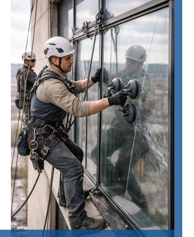 Замена стекла в витраже в Жигулёвске под ключ от 8601 р. | ВЫСОТНИК-Жгл