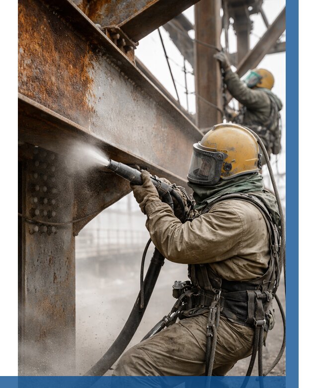 Пескоструйная очистка металлоконструкций в Жигулёвске по 607 р.  ВЫСОТНИК-Жгл