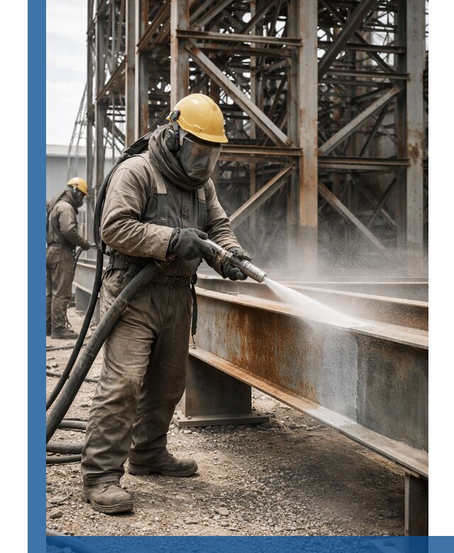 Пескоструйная очистка металлоконструкций в Жигулёвске промышленная