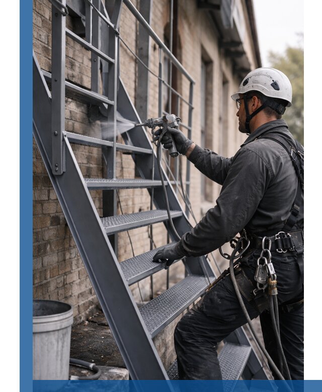 Покраска и антикоррозионная защита пожарных лестниц в Жигулёвске