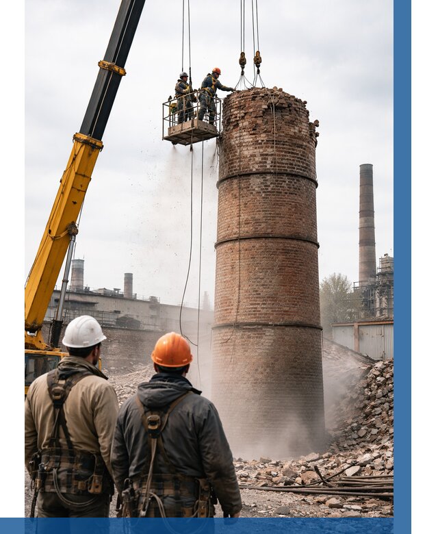 Демонтаж дымовой трубы в Жигулёвске от 91071 р. | ВЫСОТНИК-Жгл, смета