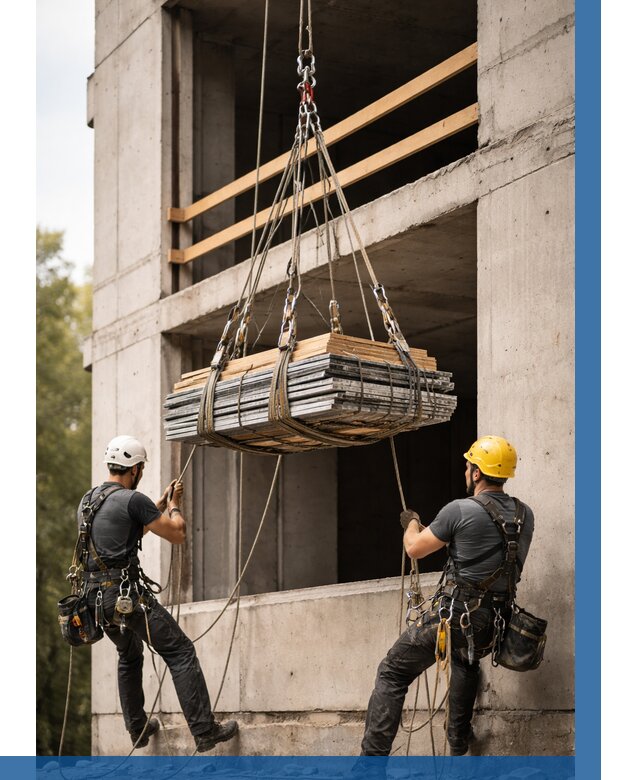 Подъем материала на этаж веревками в Жигулёвске от 1518 р. | ВЫСОТНИК-Жгл