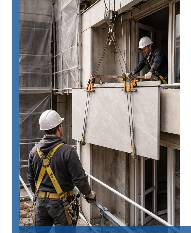 Подъем керамогранита на этаж в Жигулёвске грузчиками и техникой