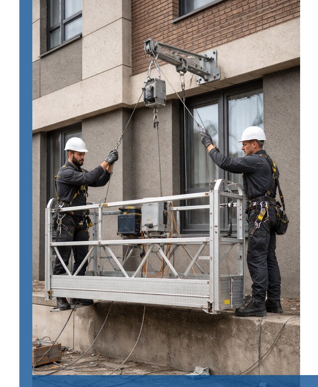 Монтаж и подъем фасадной люльки в Жигулёвске с гарантией безопасности