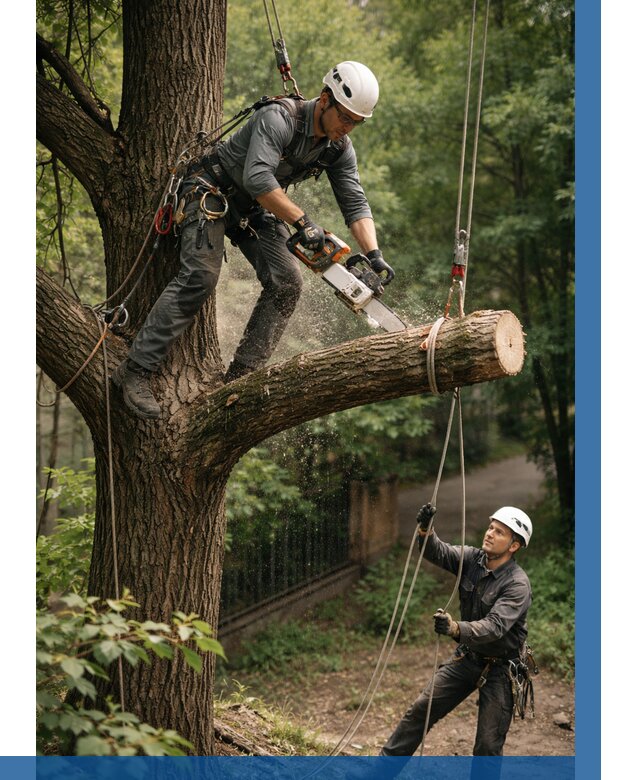 Спил деревьев альпинистами в Жигулёвске от 8095 р. | ВЫСОТНИК-Жгл