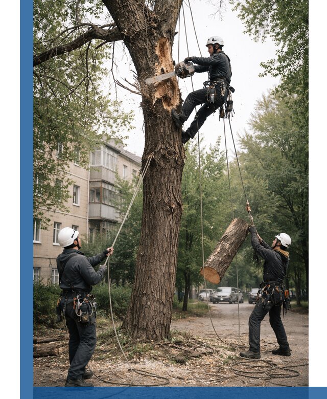 Срочное удаление аварийных деревьев в Жигулёвске с гарантией безопасности