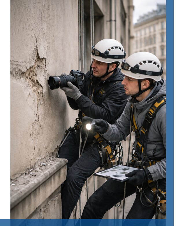 Фотофиксация дефектов фасада в Жигулёвске от 4554 р. | ВЫСОТНИК-Жгл