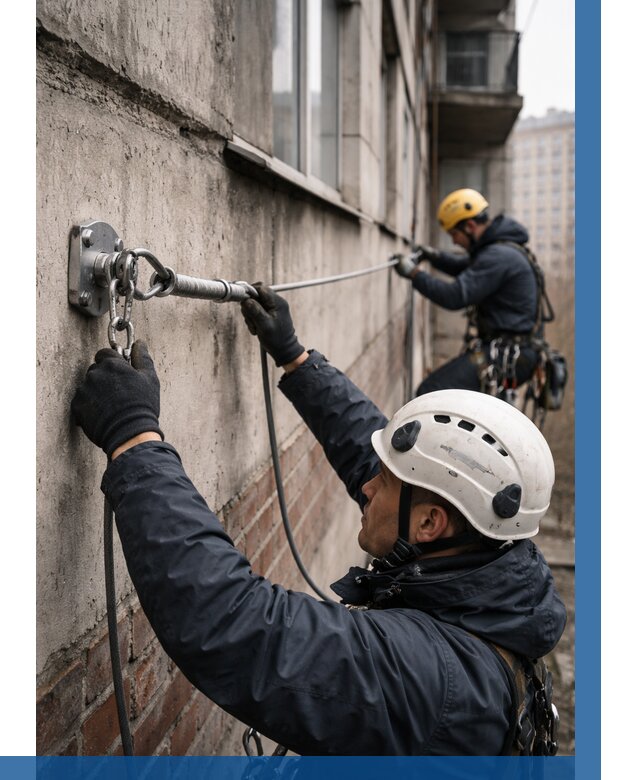 Монтаж анкерных линий в Жигулёвске от 3036 р. | ВЫСОТНИК-Жгл