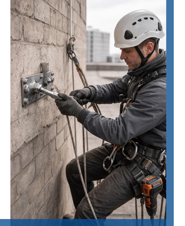 Установка анкерных точек в Жигулёвске от 3542 р. | ВЫСОТНИК-Жгл