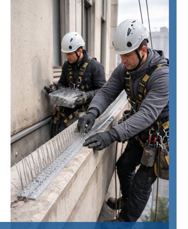 Установка шипов от птиц в Жигулёвске от 860 р. | ВЫСОТНИК-Жгл